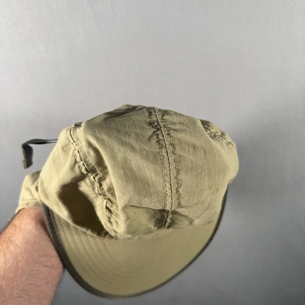 Vintage Patagonia Spoonbill Bimini Hat Cap Neck Flap Khaki Beige SMALL USA